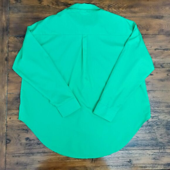Women's Green Long-Sleeve Button-up Shirt. Size XL - Picture 4 of 7